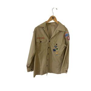 Boy Scouts Men's Adult's Button Front Scout Long Sleeve Shirt - Small